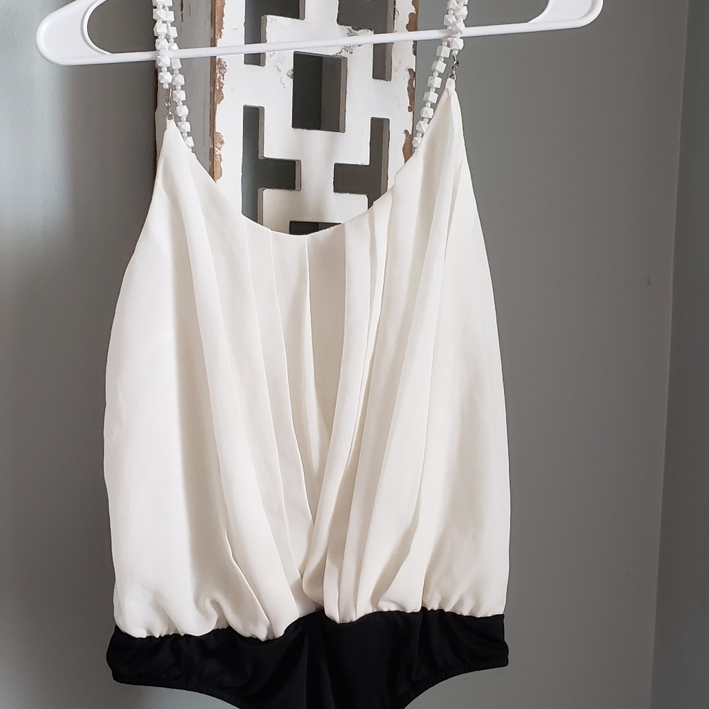 Cream body suit